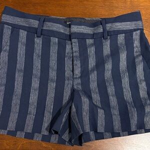 Banana Republic Navy and Gray Striped Shorts